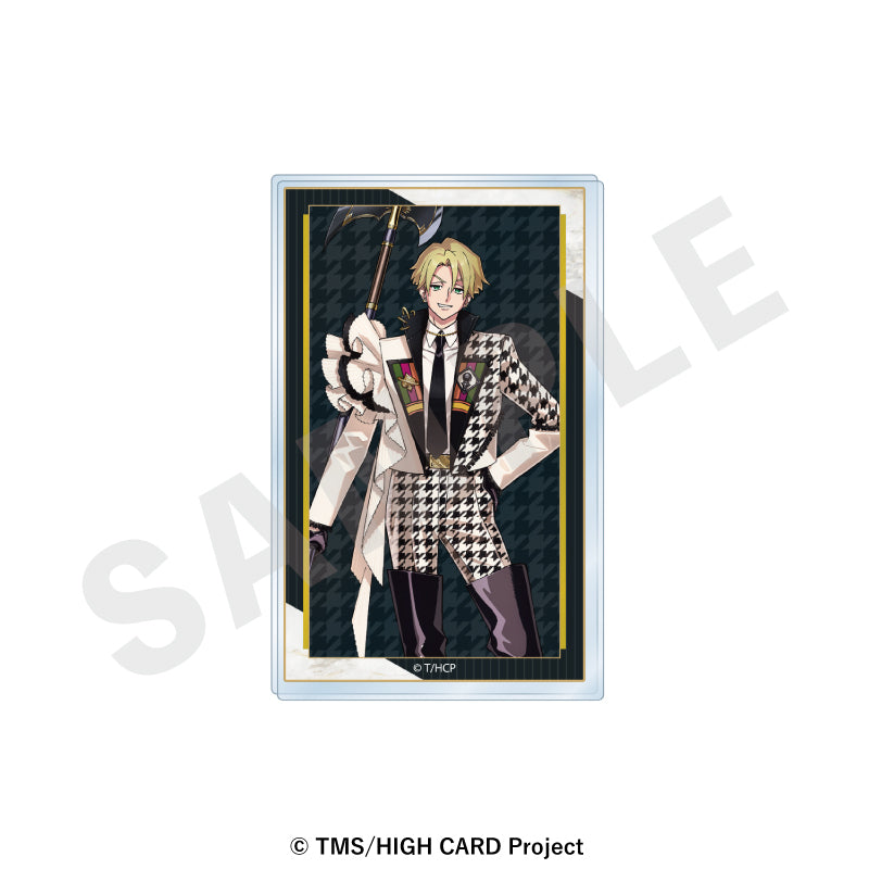 『HIGH CARD』 のグッズ、フィン・オールドマンのアクリルカードの画像です