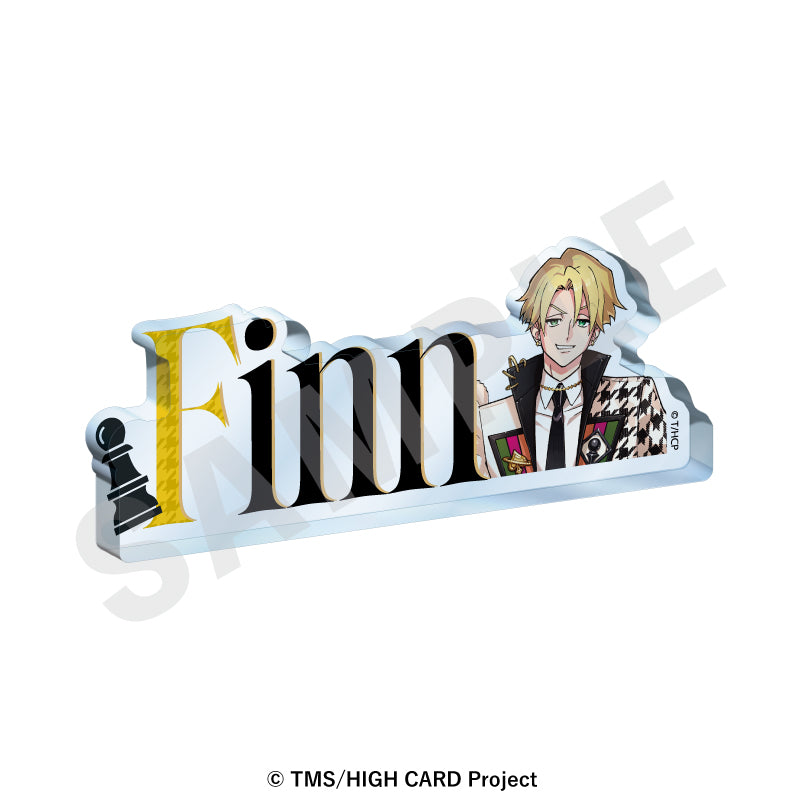 『HIGH CARD』 のグッズ、フィン・オールドマンのアクリルブロックの画像です