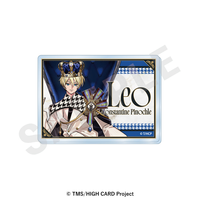 『HIGH CARD』 のグッズ、レオ・コンスタンティン・ピノクルのお名前バッジの画像です