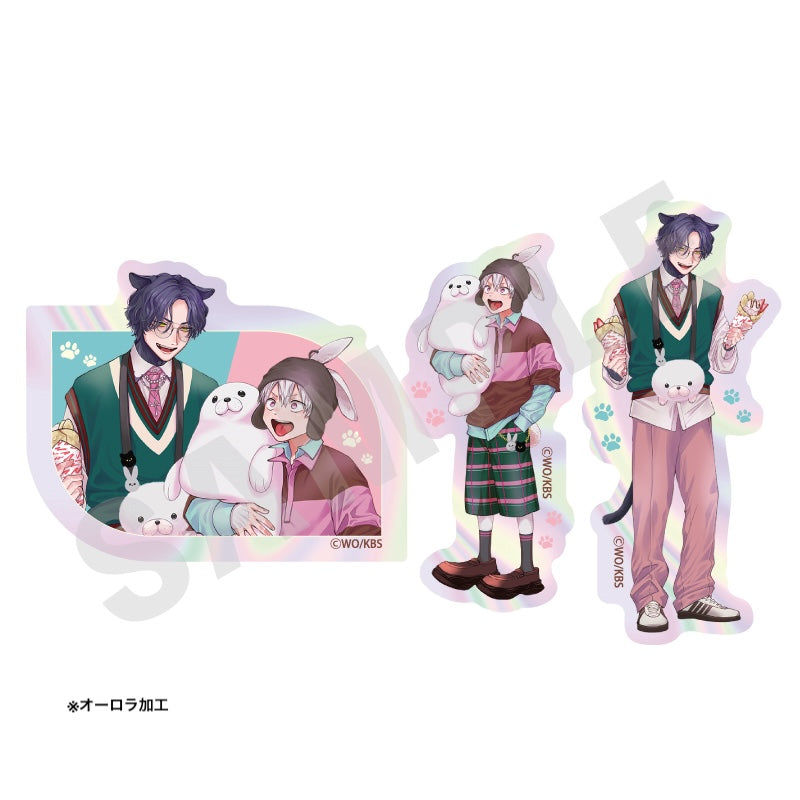 光文社アニメイトBLフェア～動物園デート編～ のグッズ、宇佐美まおり・剣崎灯桜のステッカーの1枚目の画像です