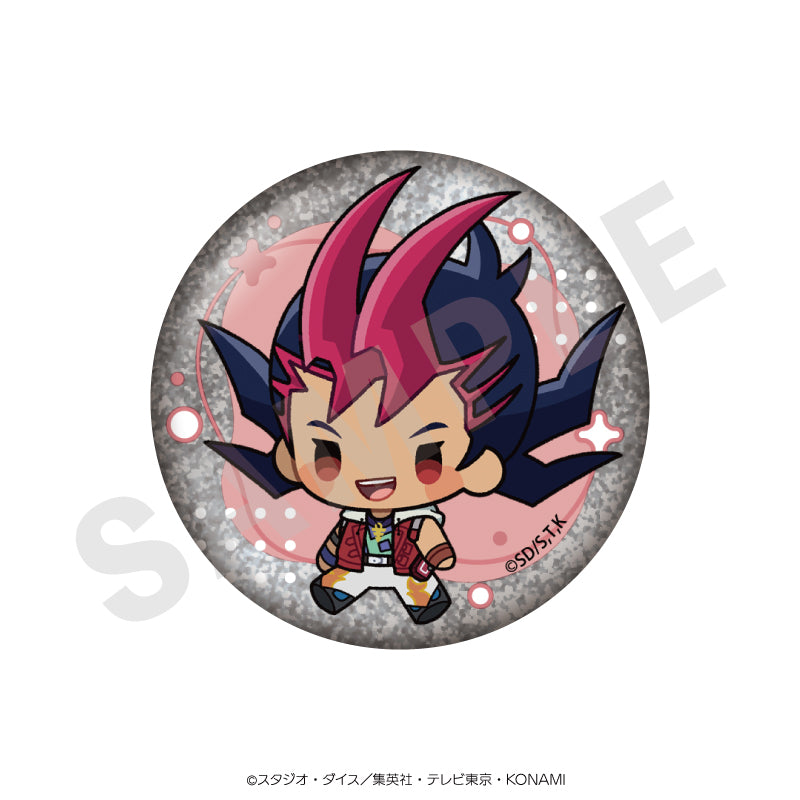 遊☆戯☆王ZEXAL のグッズ、九十九遊馬の缶バッジの画像です