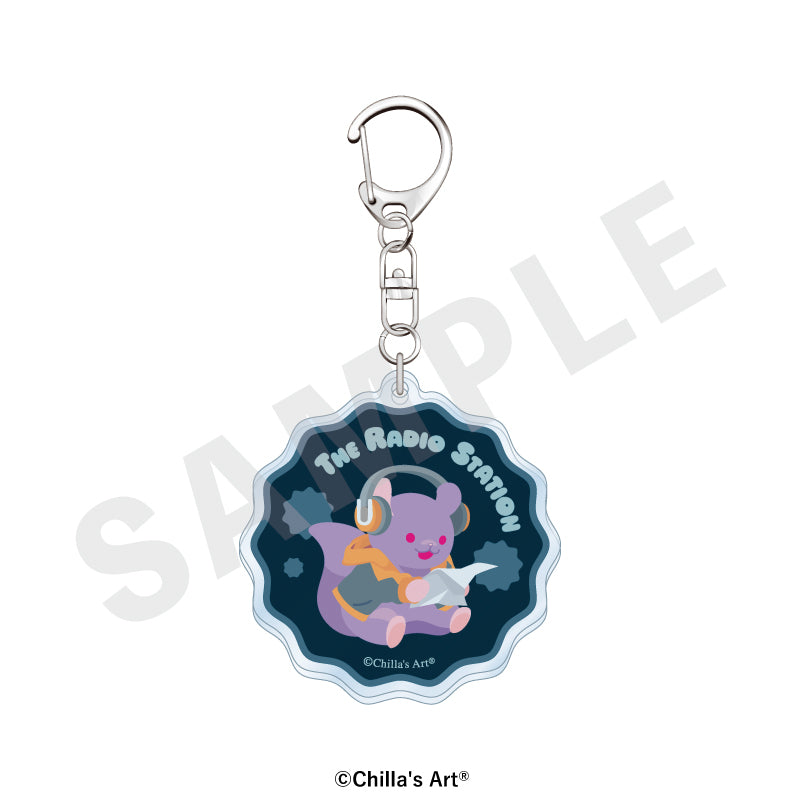 Chilla's Art のグッズ、深夜放送のアクリルキーホルダーの画像です
