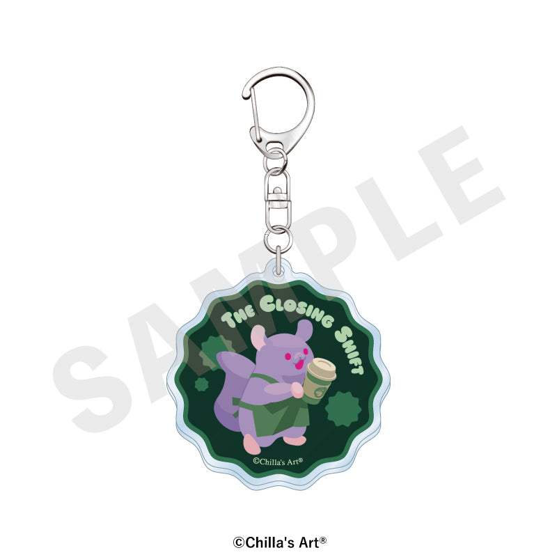 Chilla's Art のグッズ、閉店事件のアクリルキーホルダーの画像です