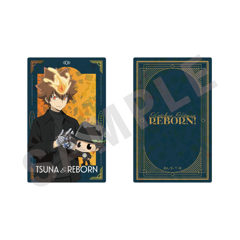家庭教師ヒットマンREBORN! のグッズ、リボーン・沢田綱吉のトレーディングカードの画像です