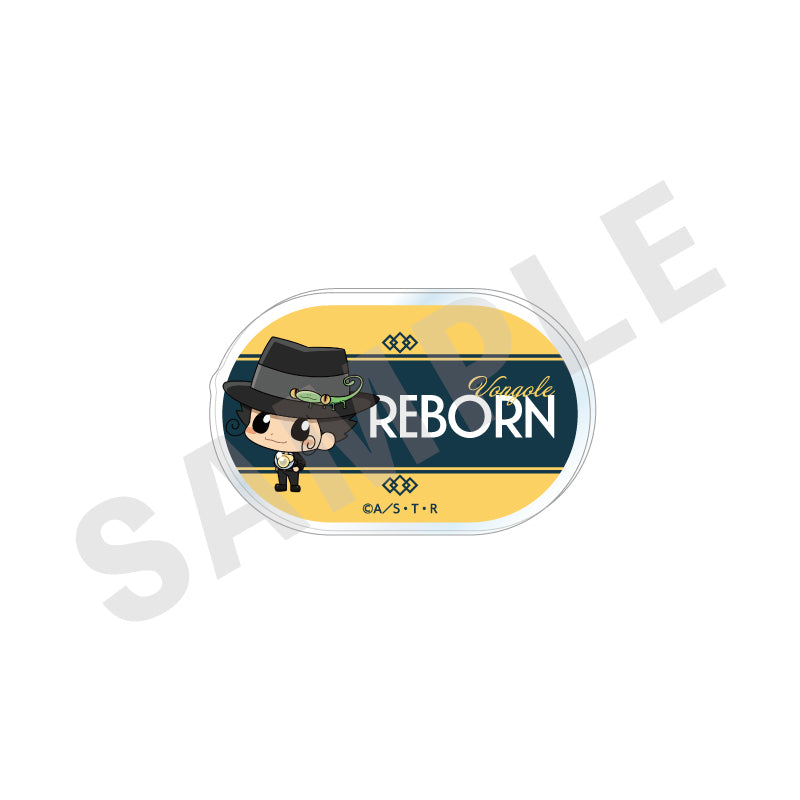 家庭教師ヒットマンREBORN! のグッズ、リボーンのお名前バッジの画像です